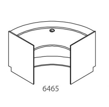 Tesco Circulation Desk 6465 Corner Desk, Rnd Front, Recessed 30