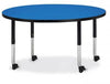 Jonticraft Berries® Round Activity Table - 48" Diameter, Mobile - Blue/Black/Black