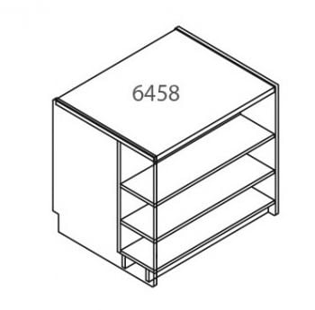 Tesco Circulation Desk 6458 ADA Access Desk Patron Side, Open 2 Shelves Inner Side 32