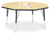 Jonticraft Berries® Octagon Activity Table - 48" X 48", A-height - Gray/Yellow/Yellow