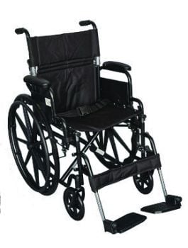 Ziggo Wheelchair 18" wide seat Black