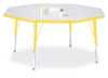 Jonticraft Berries® Octagon Activity Table - 48" X 48", A-height - Yellow/Black/Black