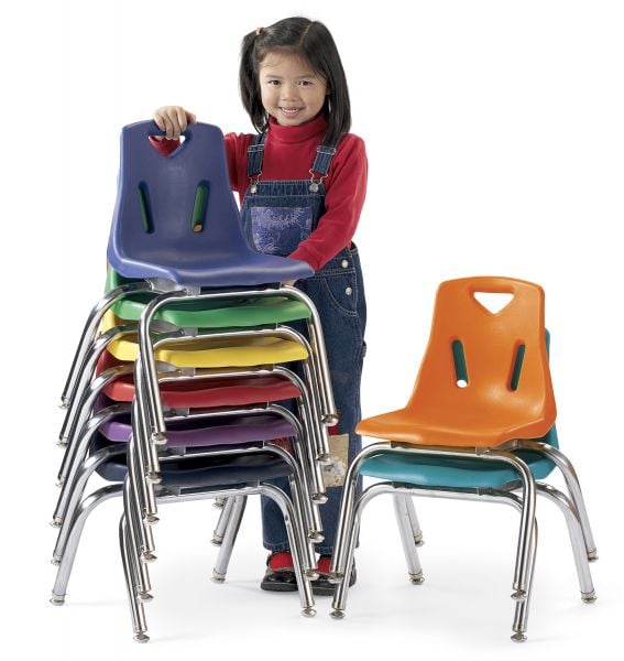 Jonticraft Berries® Stacking Chairs with Chrome-Plated Legs - 16