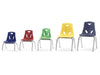 Jonticraft Berries® Stacking Chairs with Chrome-Plated Legs - 14" Ht - Set of 6 - Yellow