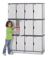 Rainbow AccentsÂ® Stacking Lockable Lockers -  Triple Stack - Red