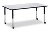 Jonticraft Berries® Rectangle Activity Table - 30" X 60", Mobile - Gray/Red/Gray