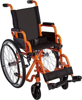 Ziggo 12" wide Pediatric Wheelchair Orange