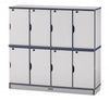Rainbow AccentsÂ® Stacking Lockable Lockers -  Double Stack - Blue