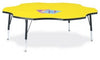 Jonticraft Berries® Six Leaf Activity Table - 60", A-height - Gray/Navy/Navy