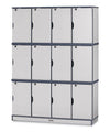 Rainbow AccentsÂ® Stacking Lockable Lockers -  Double Stack - Red