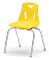 Jonticraft Berries® Stacking Chair with Chrome-Plated Legs - 18" Ht - Yellow