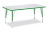 Jonticraft Berries® Rectangle Activity Table - 24" X 48", A-height - Gray/Yellow/Gray