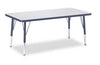Jonticraft Berries® Rectangle Activity Table - 24" X 48", A-height - Gray/Teal/Gray