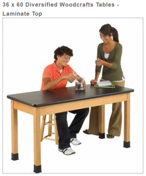 Diversified Woodcrafts Tables 36 x 54 - Chem Guard Top