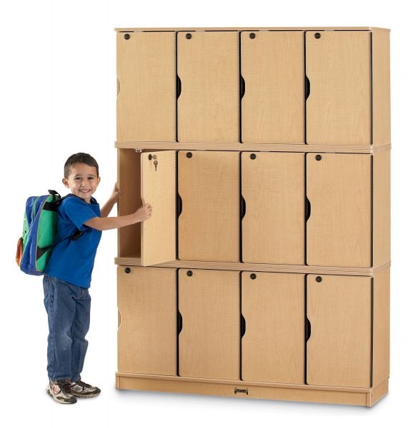 MapleWaveÂ® Stacking Lockable Lockers -  Double Stack