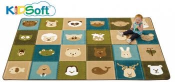 Carpets for Kids KIDSoft&#x2122; Animal Patchwork - Nature