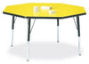 Jonticraft Berries® Octagon Activity Table - 48" X 48", E-height - Yellow/Black/Black
