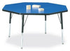 Jonticraft Berries® Octagon Activity Table - 48" X 48", A-height - Gray/Teal/Teal
