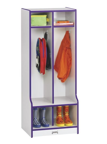Rainbow AccentsÂ® 2 Section Coat Locker with Step - Orange
