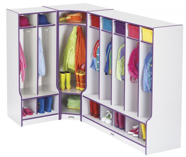 Rainbow AccentsÂ® 2 Section Coat Locker with Step - Teal