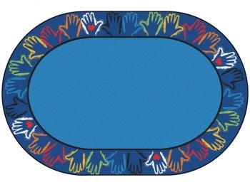 Carpets for Kids Hands Together Border Rug