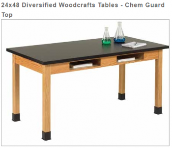 Diversified Woodcrafts Tables 24x48 - Chem Guard Top