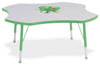 Jonticraft Berries® Four Leaf Activity Table - 48", E-height - Gray/Green/Green