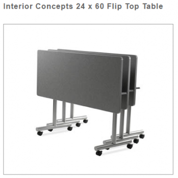 Interior Concepts 24 x 60 Flip Top Table