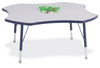 Jonticraft Berries® Four Leaf Activity Table - 48", T-height - Gray/Orange/Orange