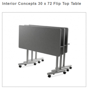 Interior Concepts 30 x 72 Flip Top Table