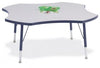 Jonticraft Berries® Four Leaf Activity Table - 48", T-height - Gray/Purple/Purple