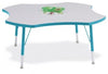 Jonticraft Berries® Four Leaf Activity Table - 48", E-height - Gray/Red/Red