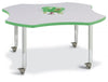 Jonticraft Berries® Four Leaf Activity Table - 48", Mobile - Gray/Navy/Gray