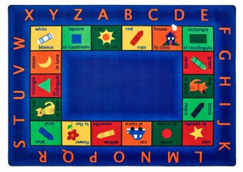 Carpets for Kids Bilingual Circletime Rug 5'10" x 8'4" Rectangle