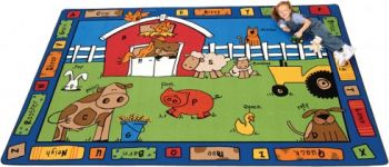 Carpets for Kids Alphabet Circletime - Primary 8'3" x 11'8" Oval
