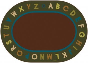 Carpets for Kids Alphabet Circletime - Nature 8'3" x 11'8" Oval