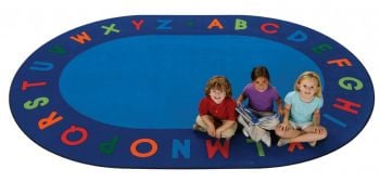 Carpets for Kids Alphabet Circletime - Primary 6' x 9' Oval
