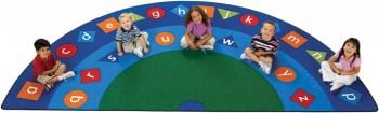 Carpets for Kids Alpha Shapes Seating Rug 6'8" x 13'4" Semi-Circle