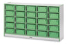 Rainbow AccentsÂ® 25 Tub Mobile Storage - with Tubs - Green