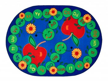Carpets for Kids ABC Caterpillar Rug 6'9" x 9'5" Oval