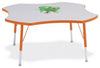 Jonticraft Berries® Four Leaf Activity Table - 48", E-height - Gray/Red/Red