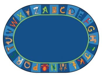 Carpets for Kids A to Z Animals - 8'3" x 11'8" Oval