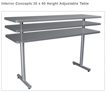 Interior Concepts 30 x 60 Height Adjustable Table