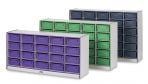 Rainbow AccentsÂ® 25 Tub Mobile Storage - with Tubs - Green