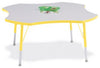 Jonticraft Berries® Four Leaf Activity Table - 48", A-height - Gray/Teal/Teal