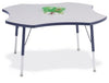 Jonticraft Berries® Four Leaf Activity Table - 48", A-height - Gray/Navy/Navy