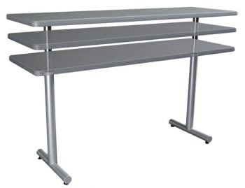Interior Concepts, Motion Table with T or Arch Leg, with Glides, Casters or Both, Height Adjustable-Pin Clip, 18" x 78"w x 26-35"h