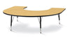Jonticraft Berries® Horseshoe Activity Table - 66" X 60", A-height - Gray/Orange/Orange