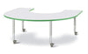 Jonticraft Berries® Horseshoe Activity Table - 66" X 60", T-height - Gray/Green/Green