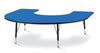 Jonticraft Berries® Horseshoe Activity Table - 66" X 60", E-height - Gray/Blue/Blue